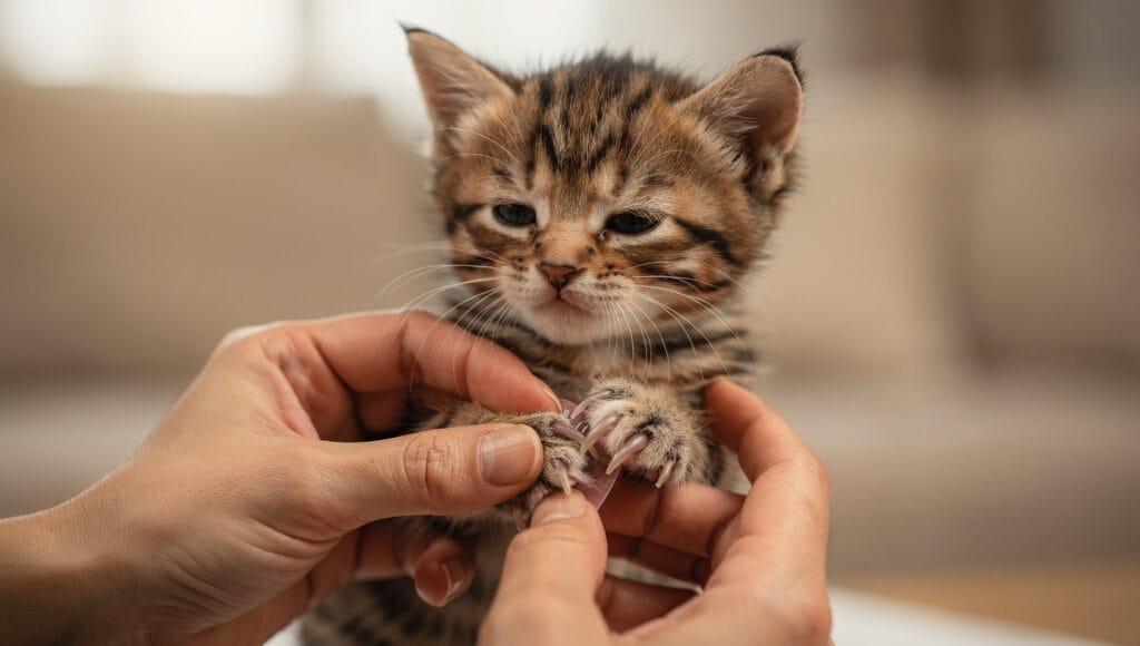 How to clip kitten nails safely and gently