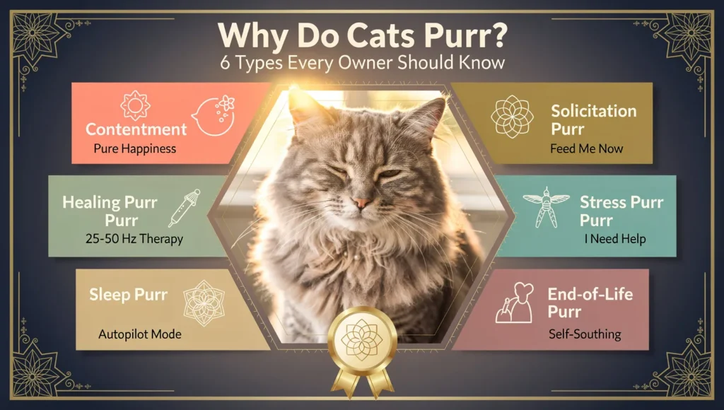 Why do cats purr — 6 types of purrs explained with icons
