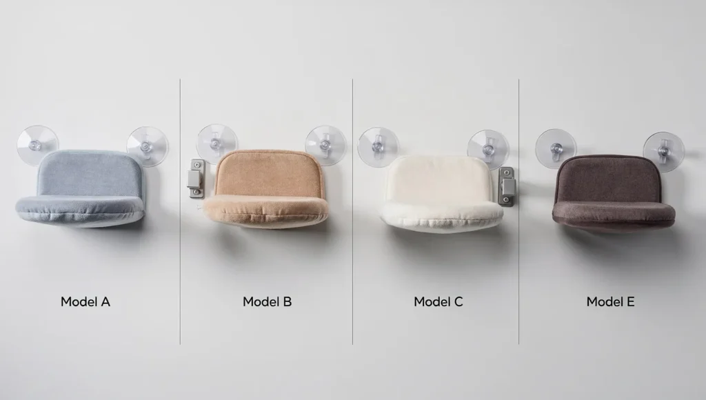 Comparison of different cat window perches side by side
