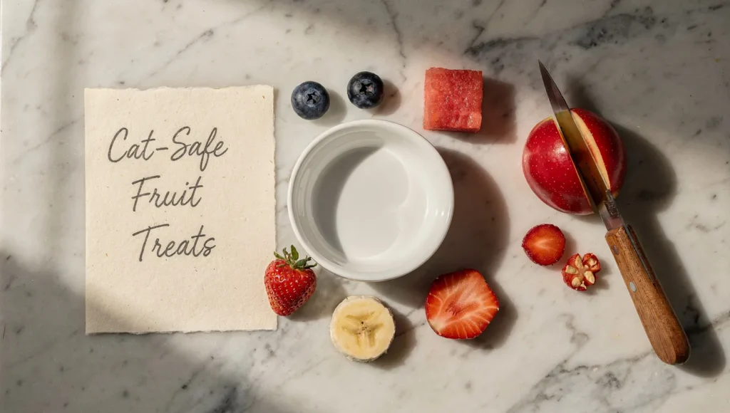 How to safely prepare and serve fruit to cats step by step