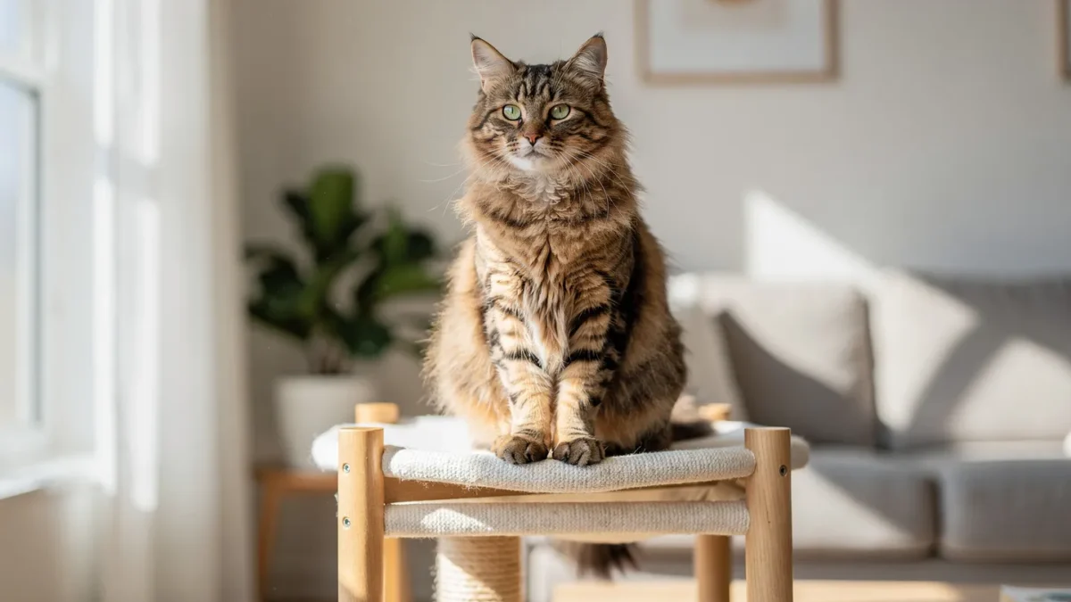 How to Clean a Cat Tree: Cat tree being cleaned with vacuum and enzyme spray