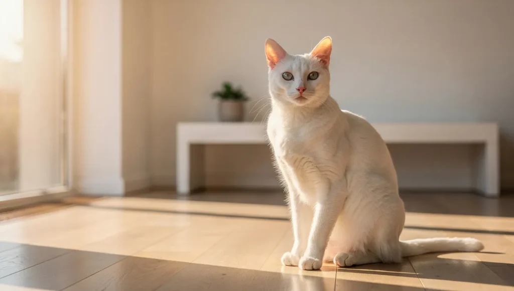 best female cat names — graceful cat by window