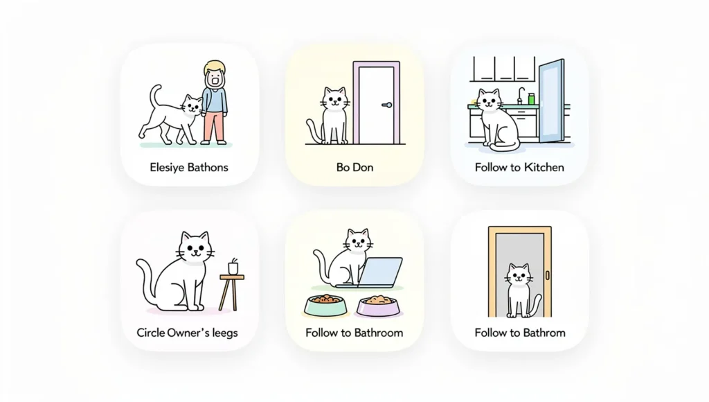 9 reasons why cats follow their owners infographic