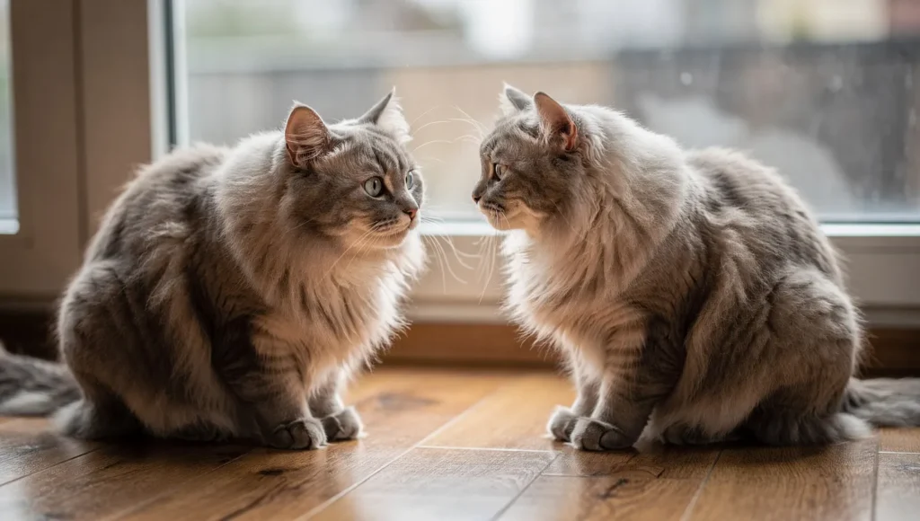 Two cats sharing a peaceful moment