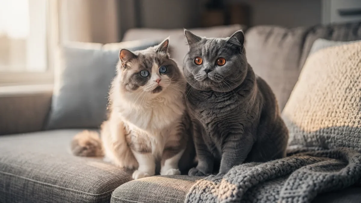 best cat breeds for beginners ragdoll and british shorthair