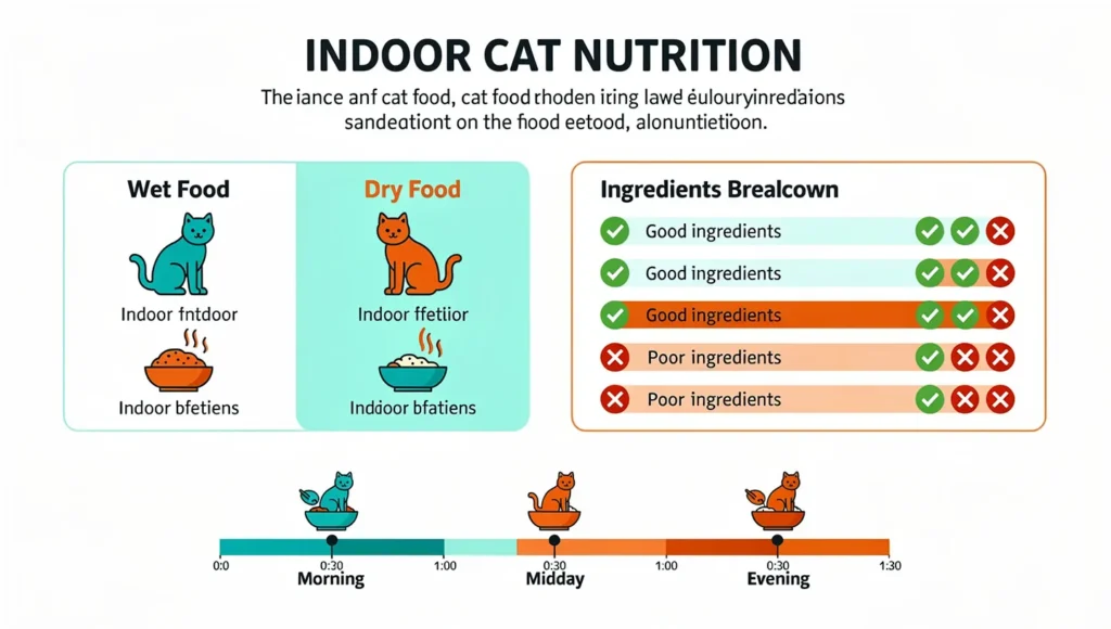 best cat food for indoor cats complete guide infographic