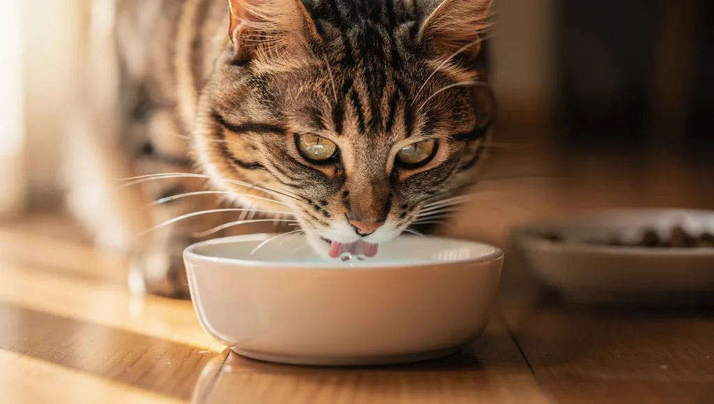 Cat drinking water but not eating — what it means