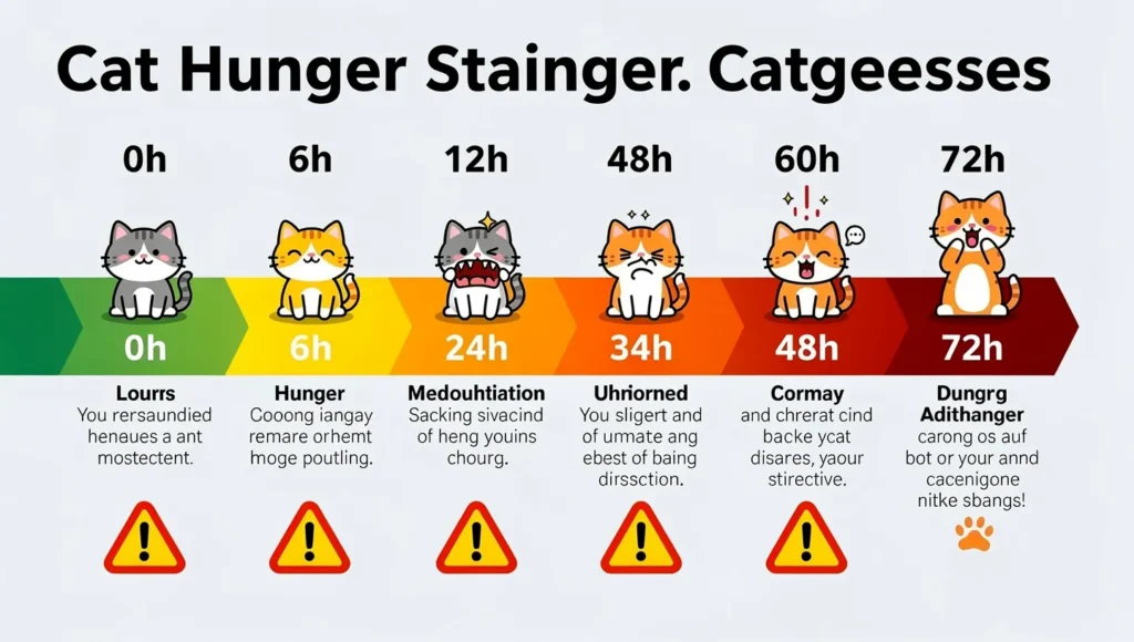 How long can a cat go without eating — visual guide infographic