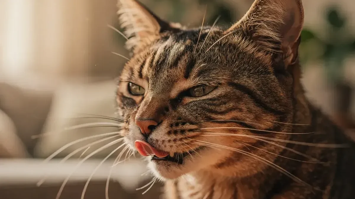 Cat sneezing due to respiratory infection