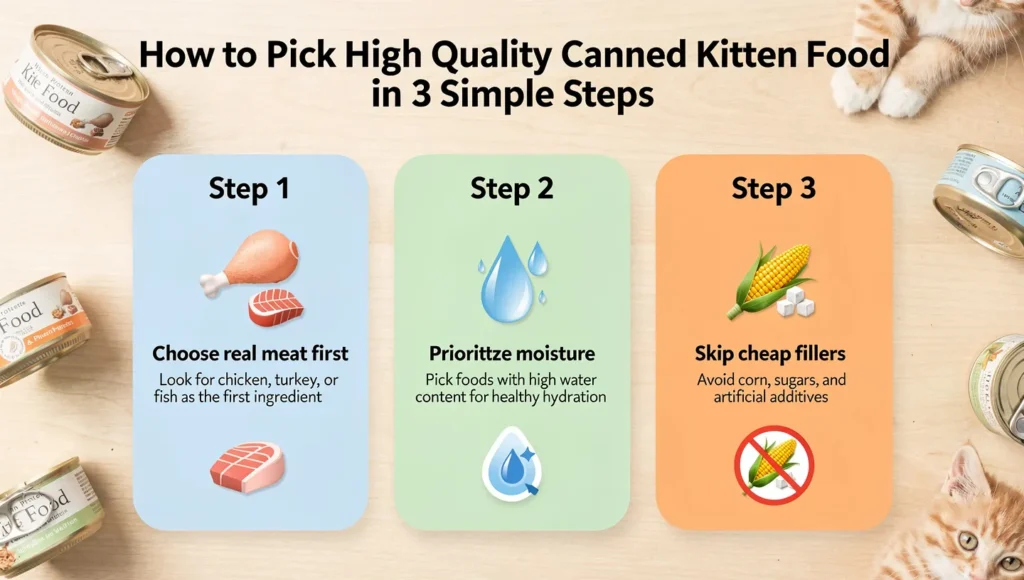 How to pick high quality canned kitten food