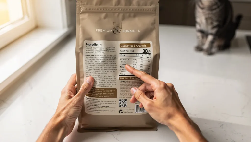 how to read cat food labels for indoor cats