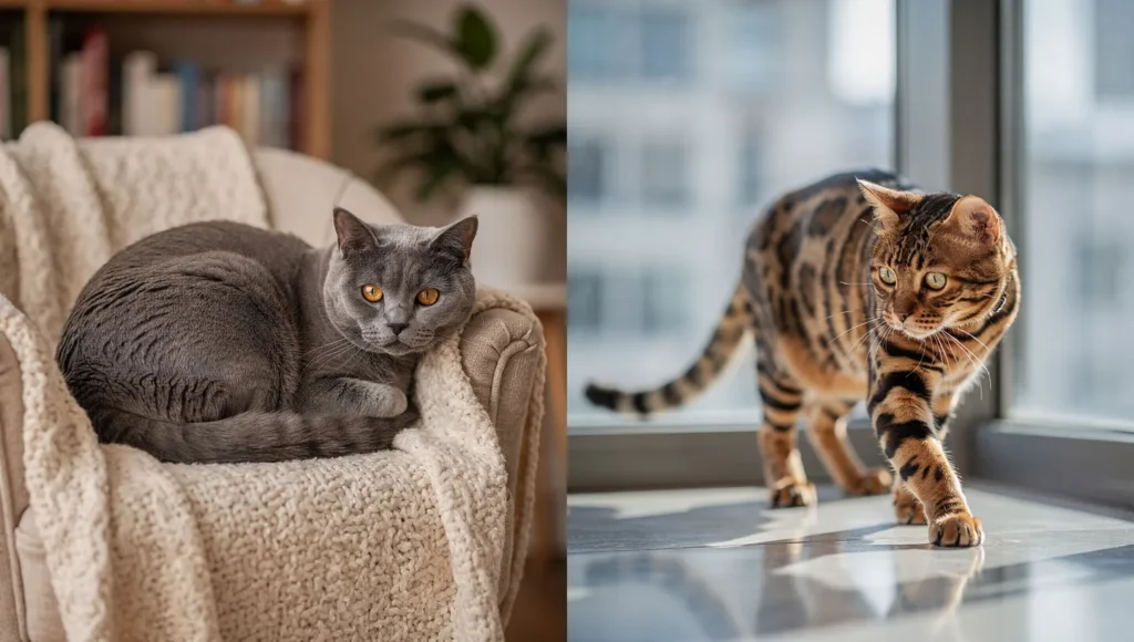 Stressed high-energy cat in small apartment — wrong breed for apartment living