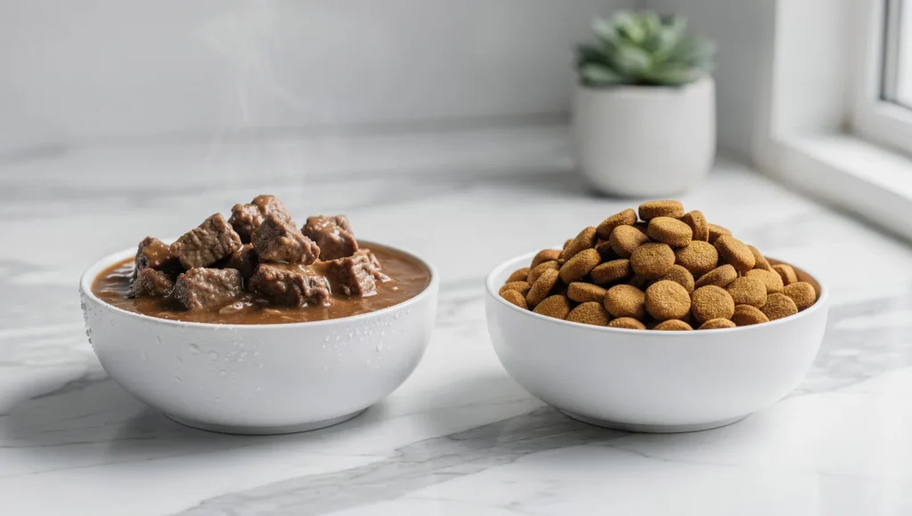 wet vs dry cat food comparison for indoor cats