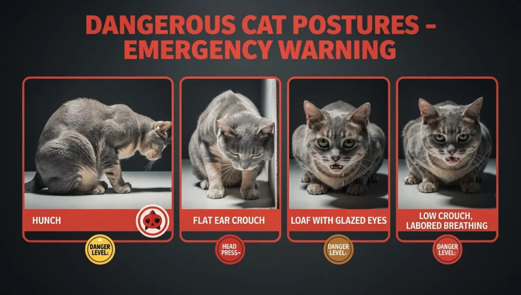 Red flag cat postures danger level chart
